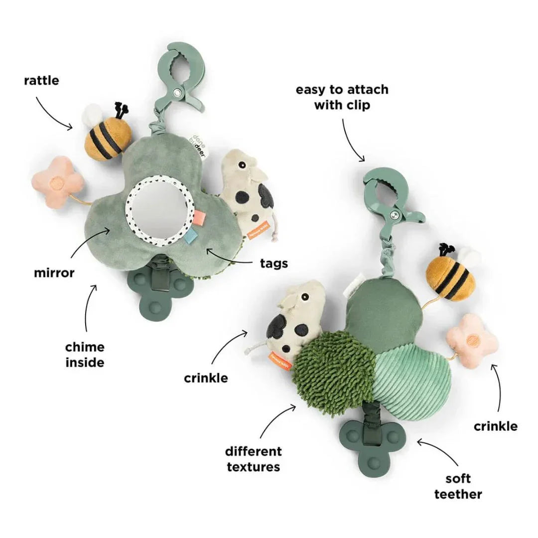 Done by Deer - Senzorična igračka Tiny farm - Green - DBD4263113 Luxbaby