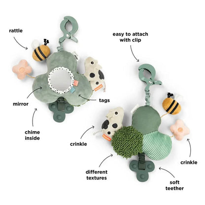 Done by Deer - Senzorična igračka Tiny farm - Green - DBD4263113 Luxbaby