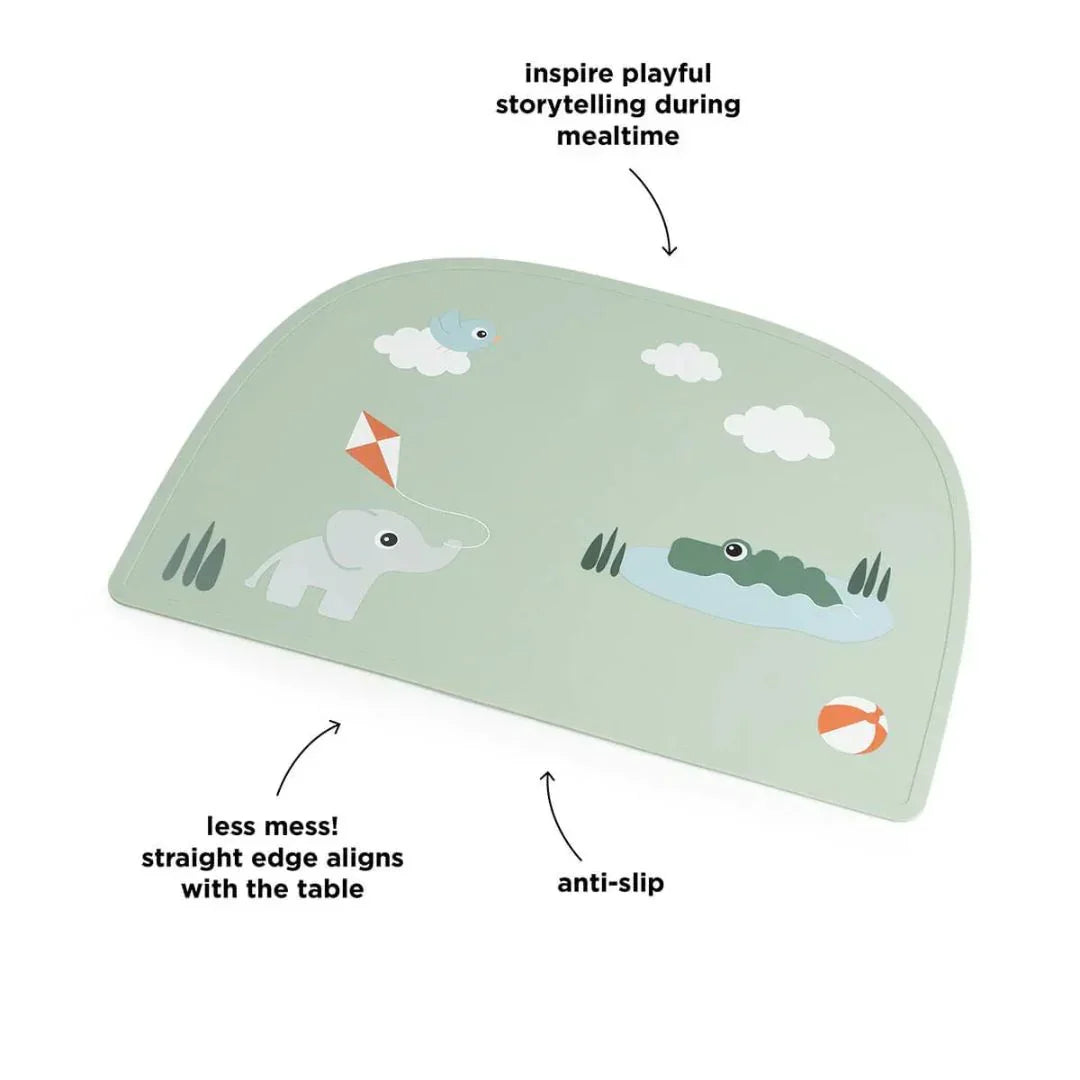 Done by Deer - Silikonska podloga Playground - Green - DBD1069223 Luxbaby