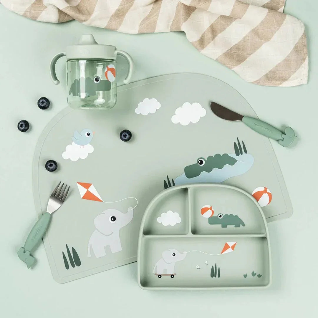 Done by Deer - Silikonska podloga Playground - Green - DBD1069223 Luxbaby