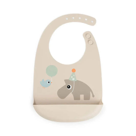 Done by Deer - Silikonski slinček Celebration - Sand - DBD1359539 Luxbaby