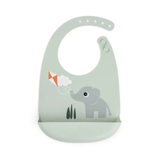 Done by Deer - Silikonski slinček Playground - Green - DBD1359523 Luxbaby