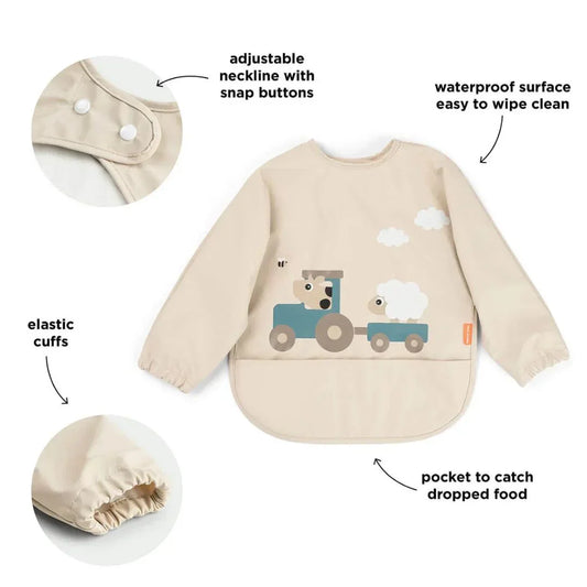 Done by Deer - Slinček z rokavi Tiny farm - Sand - DBD1353779 Luxbaby