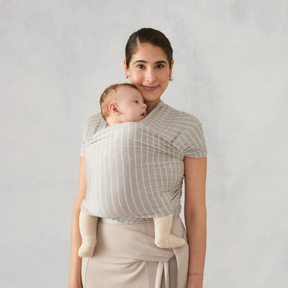 Ergobaby - Aura Wrap trak, Sustainable Knit - Grey Stripes