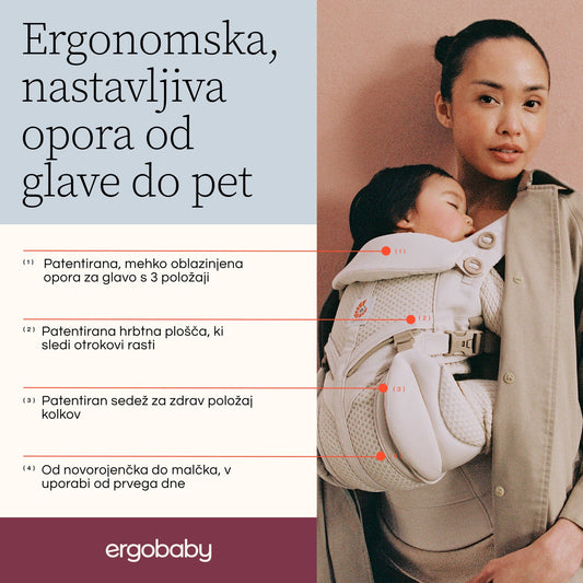 Ergobaby - Omni Classic Mesh nosilka - Charcoal Grey