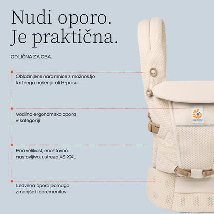 Ergobaby - Adapt Soft Flex Mesh nosilka - Pink Quartz