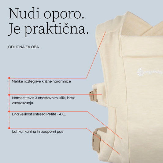 Ergobaby - Embrace Knit nosilka - Cream