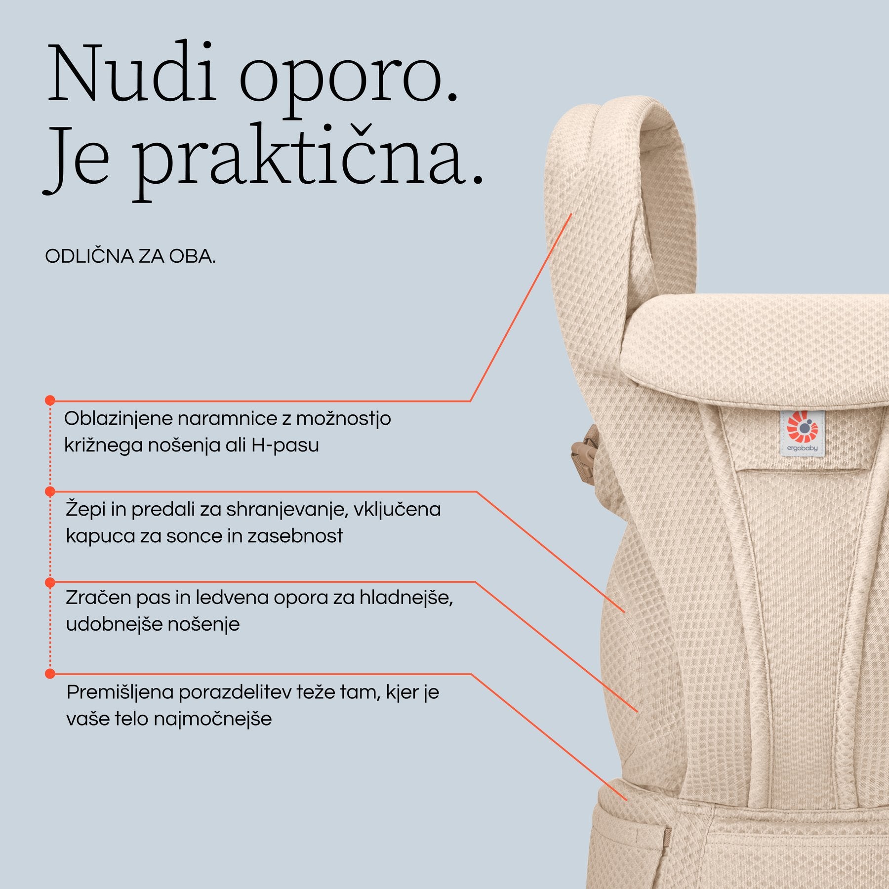 Ergobaby - Omni Deluxe Mesh nosilka - Olive