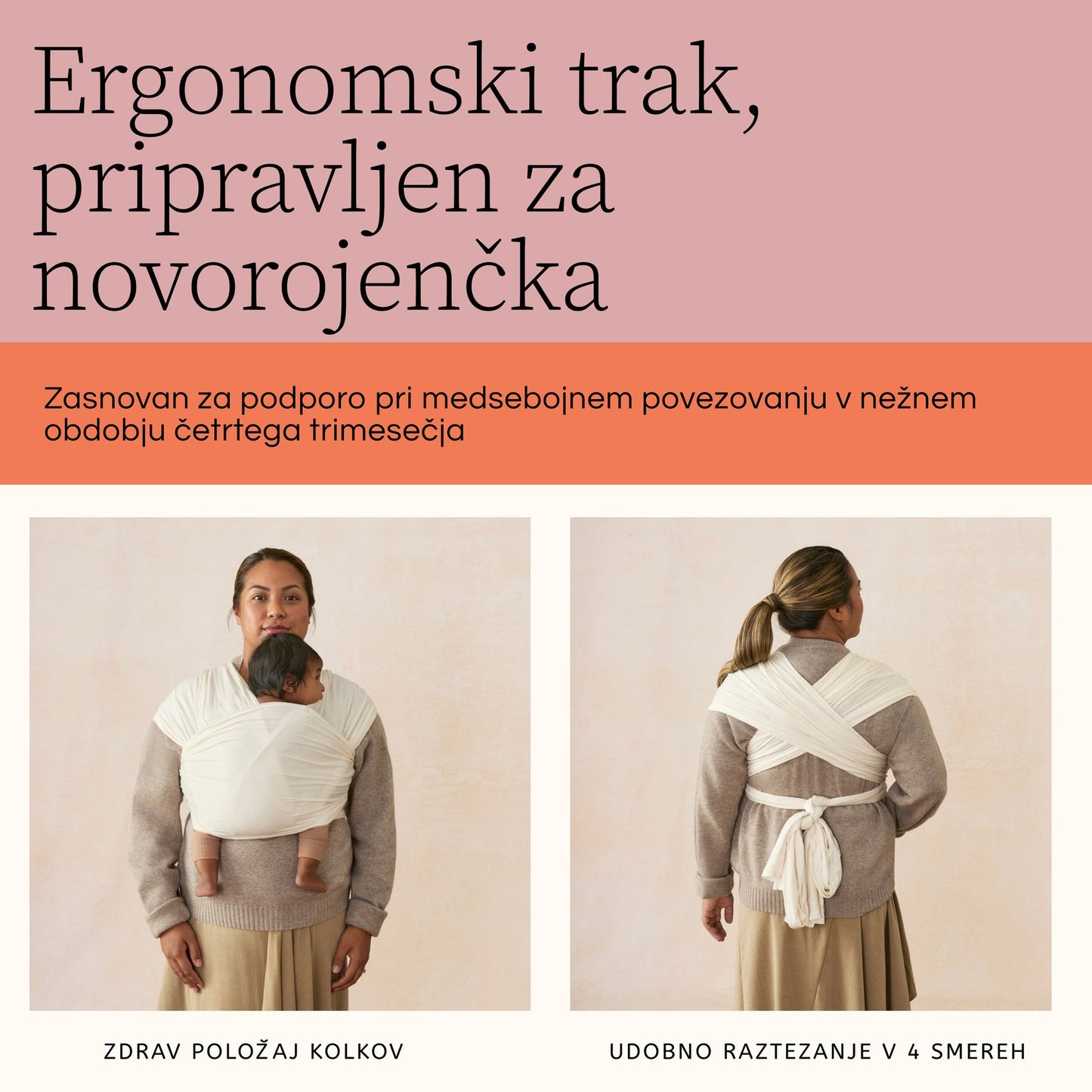Ergobaby - Aura Wrap trak, Sustainable Mesh - Soft Grey