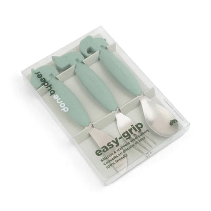 Done by Deer - 3-delni jedilni pribor Deer friends - Green - DBD9720 Luxbaby