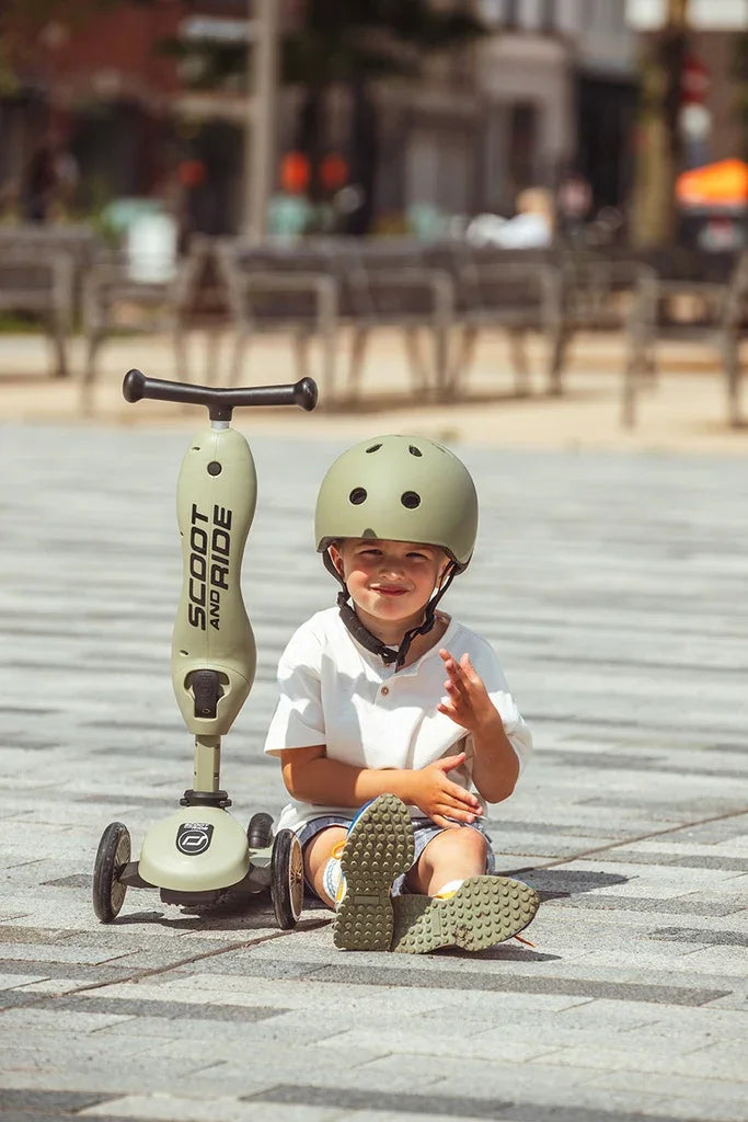 Scoot&Ride - Otroški poganjalec in skiro Highwaykick 1 - Olive - 95030010 Luxbaby