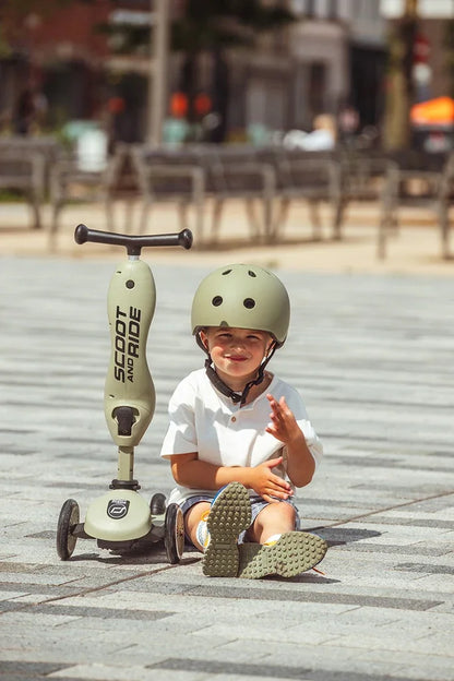Scoot&Ride - Otroški poganjalec in skiro Highwaykick 1 - Olive - 95030010 Luxbaby