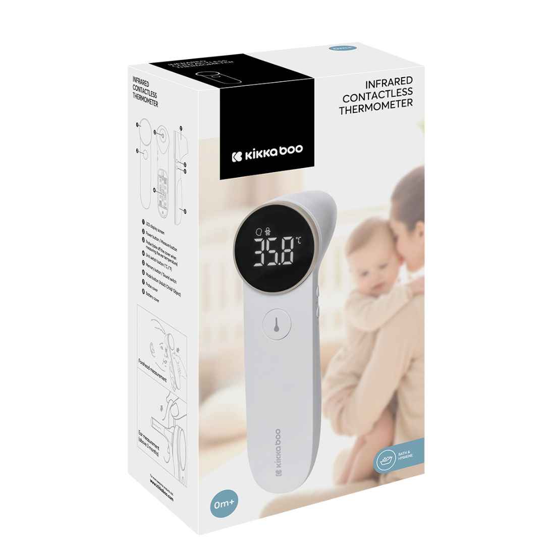 KikkaBoo - Brezkontaktni infrardeči termometer Beige