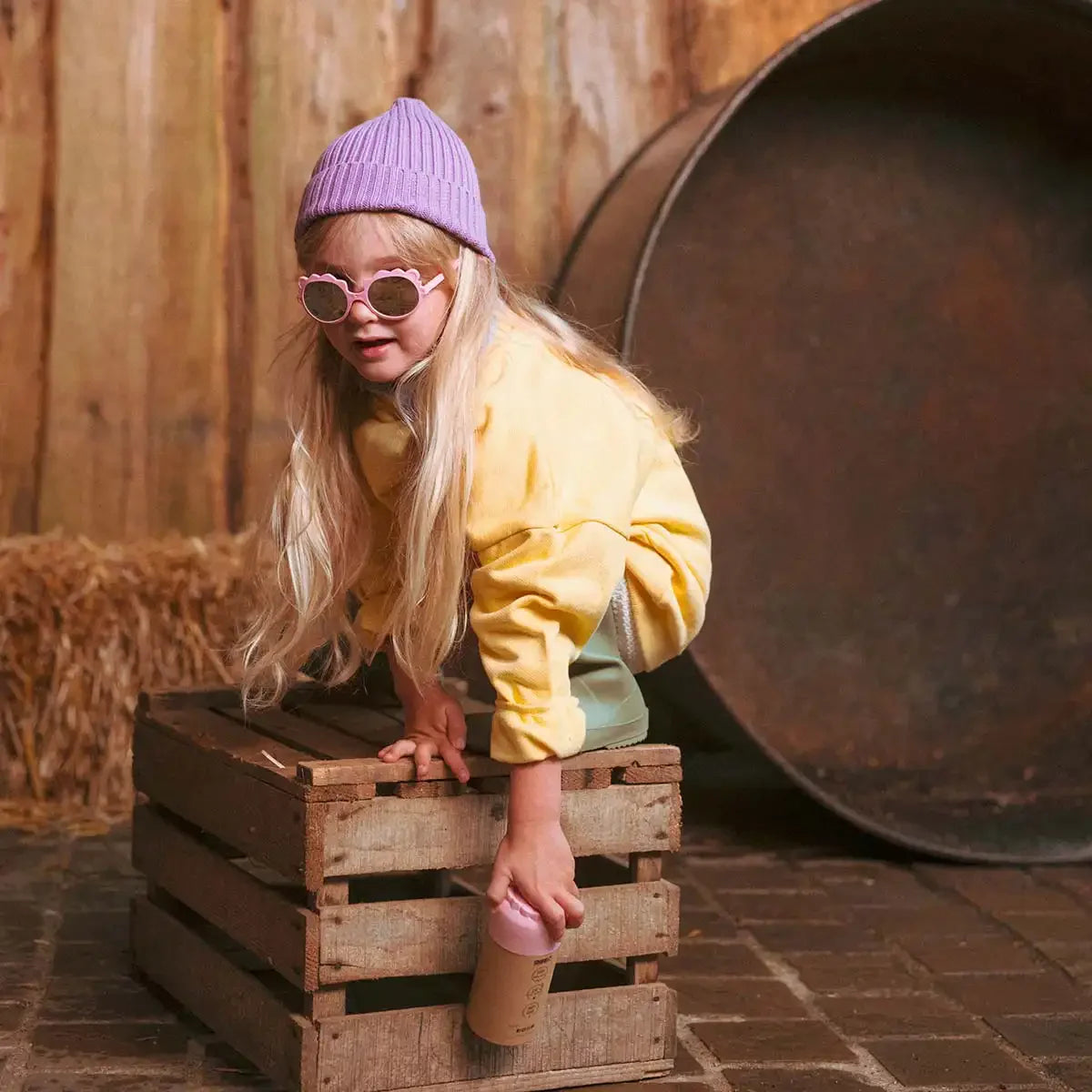 Ki et La - Otroska sončna očala Lion - Bubblegum - L1SUNBGUM Luxbaby