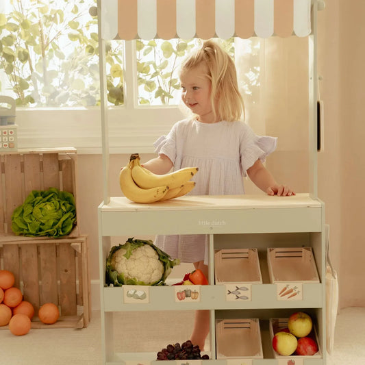 Little Dutch - Lesena tržnica ali kavarna (2v1) - LD2506 Luxbaby