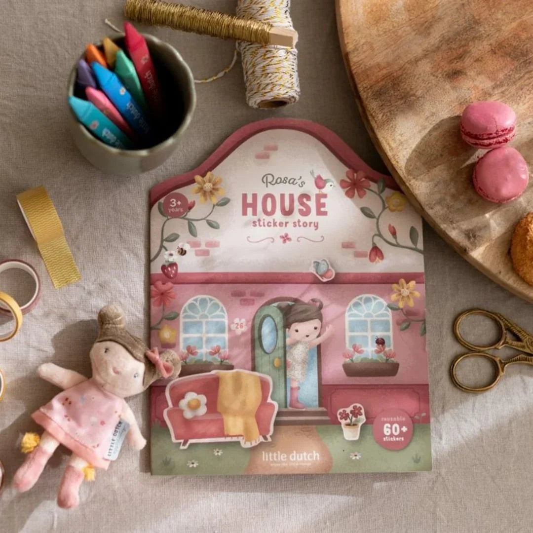 Little Dutch - Knjižica z nalepkami za večkratno uporabo - Rosa & Friends - LD126787 Luxbaby