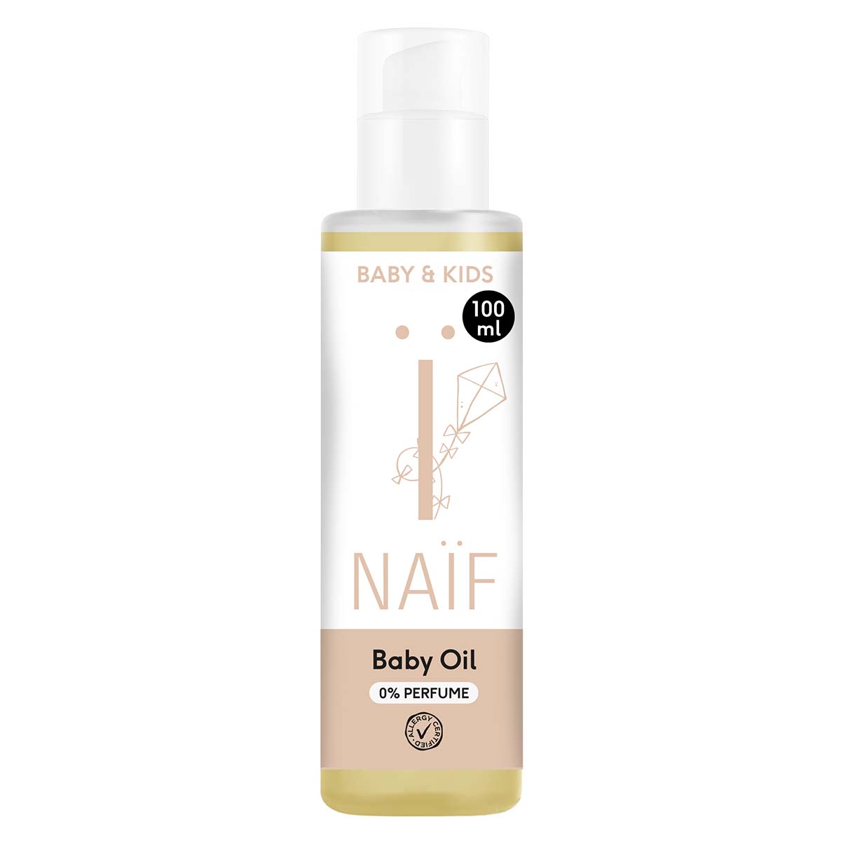 Naif - Masažno olje za dojenčke in otroke brez parfumov 100ml