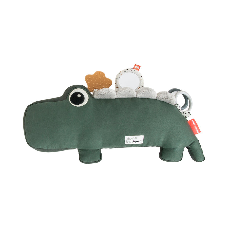 Done by Deer - Igračka za igro na trebuščku Croco -  Green