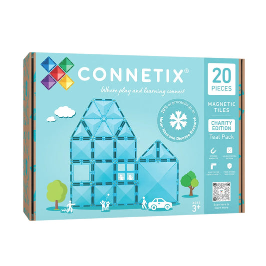 Connetix - Magnetne ploščice, dobrodelna izdaja (20 kosov) - Teal - CT-B-0020-TE Luxbaby