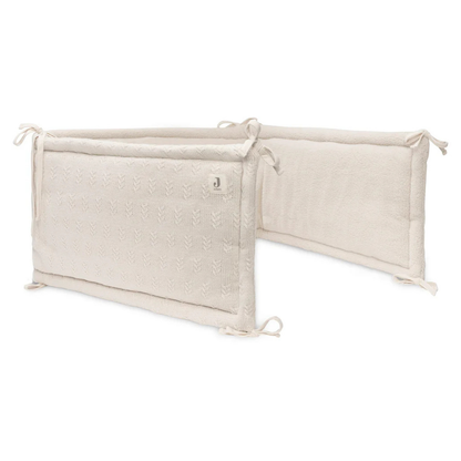 Jollein - Obroba za posteljico - Grain Knit - Oatmeal (180x30 cm)