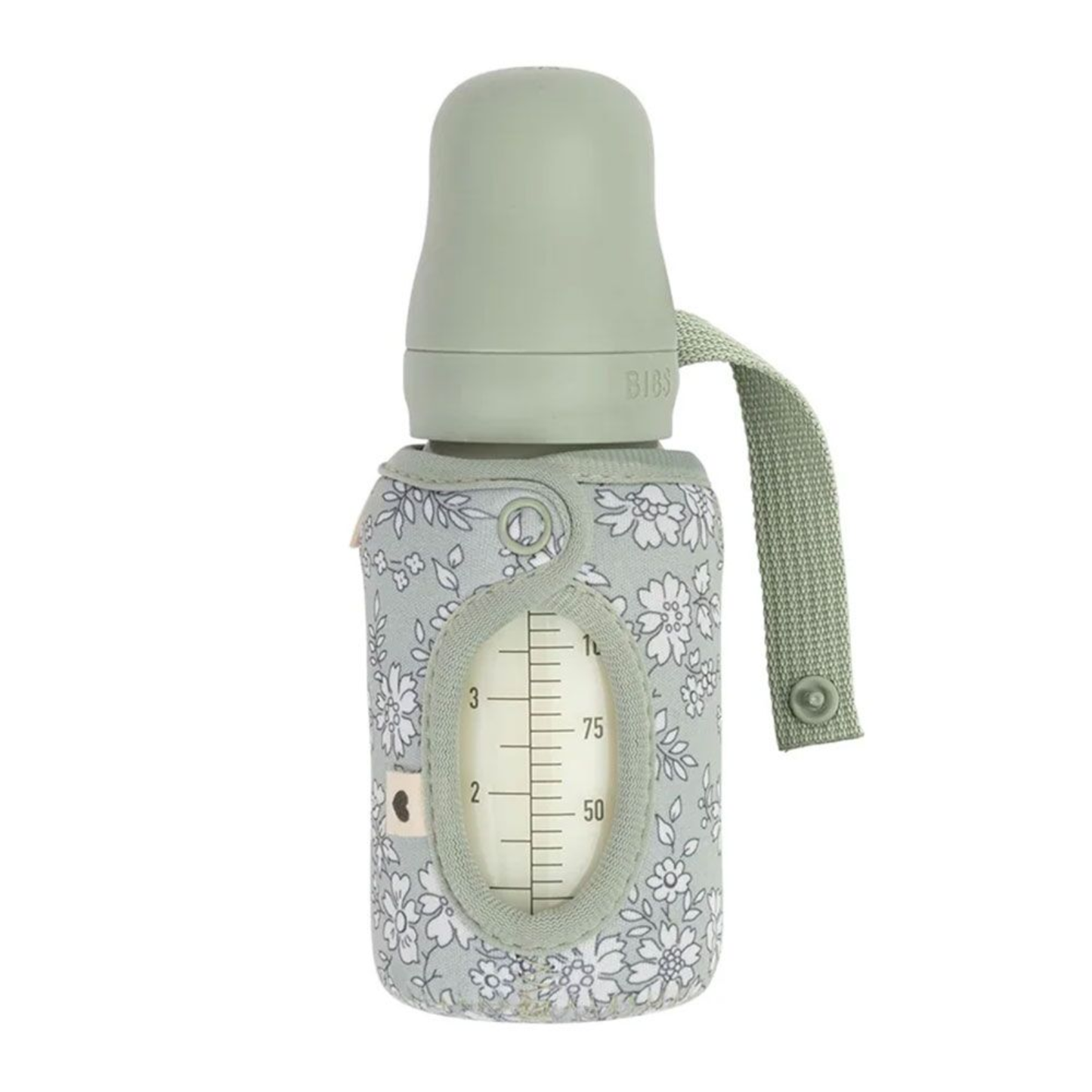 BIBS x Liberty - Ovitek za majhno otroško stekleno stekleničko - Capel Sage 110ml