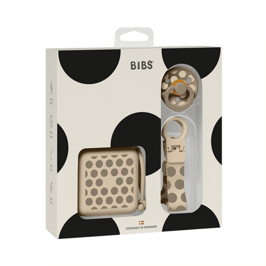 BIBS - Darilni set Studio - Polka Dot Vanilla - Luxbaby