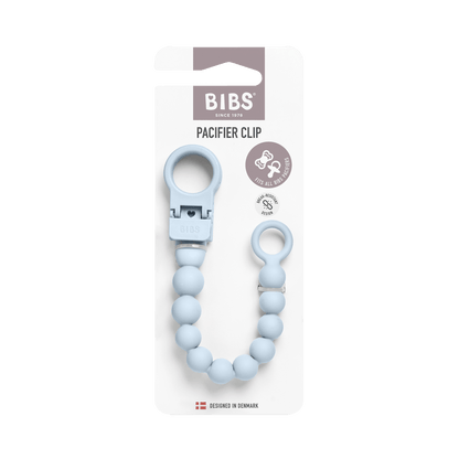 BIBS - Priponka za dudo Beaded - Baby Blue - Luxbaby