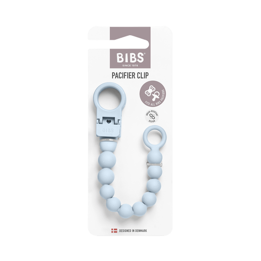 BIBS - Priponka za dudo Beaded - Baby Blue - Luxbaby