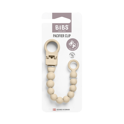 BIBS - Priponka za dudo Beaded - Vanilla - Luxbaby