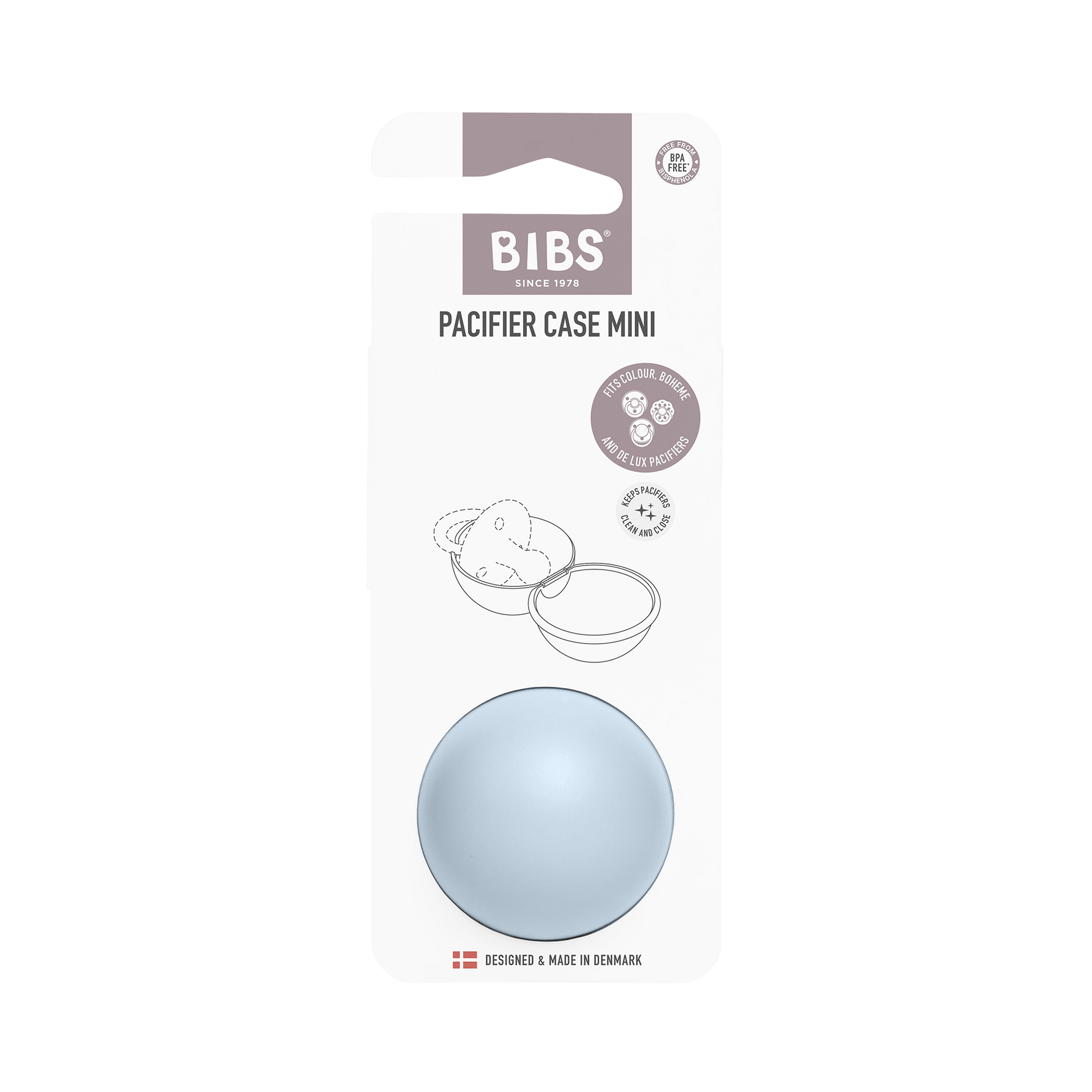 BIBS - Škatlica za dudo MINI - Baby Blue - Luxbaby
