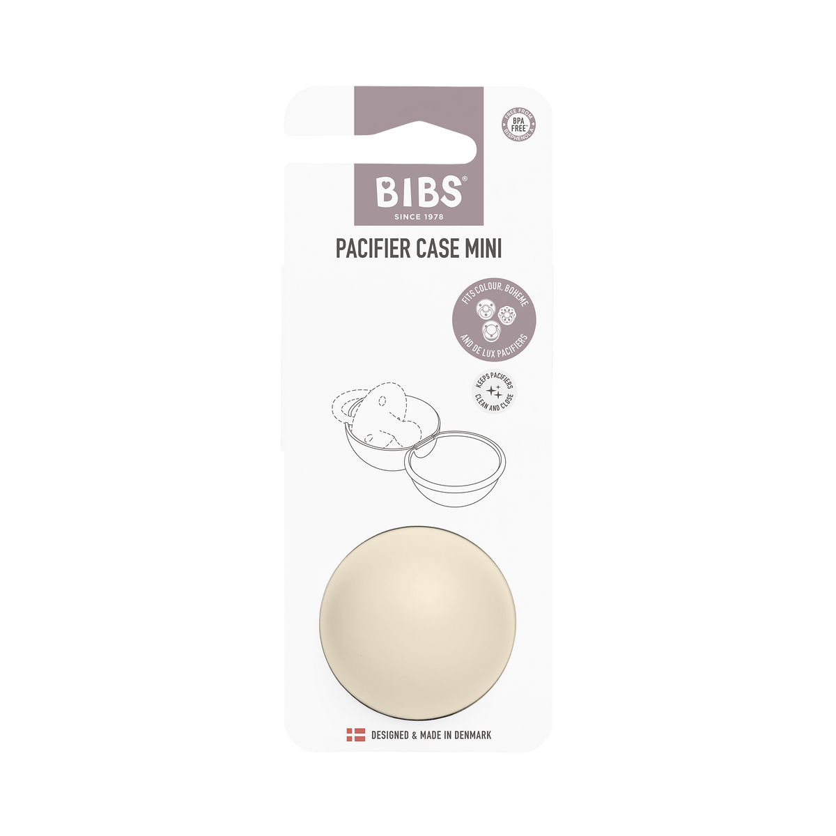 BIBS - Škatlica za dudo MINI - Ivory - Luxbaby