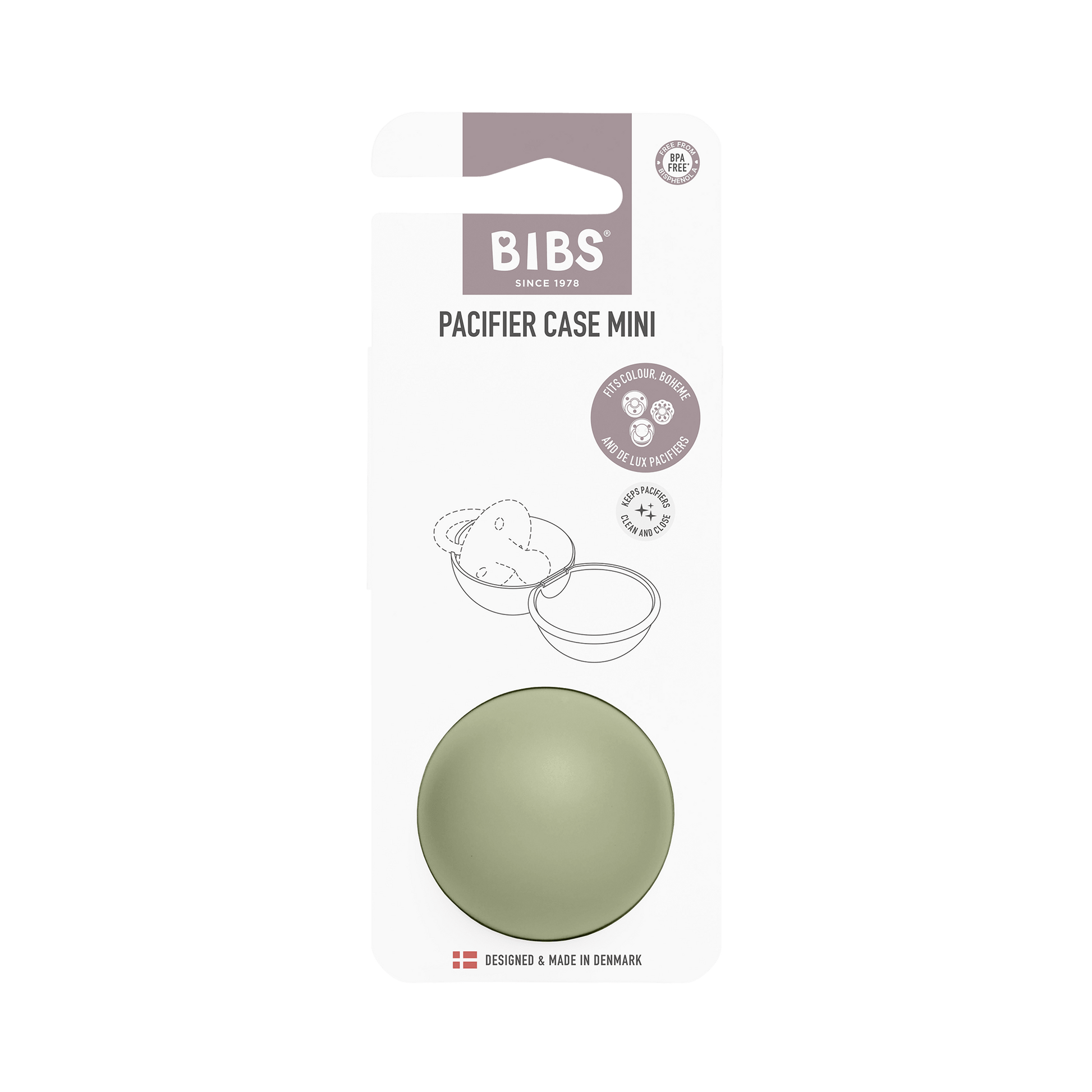 BIBS - Škatlica za dudo MINI - Sage - Luxbaby