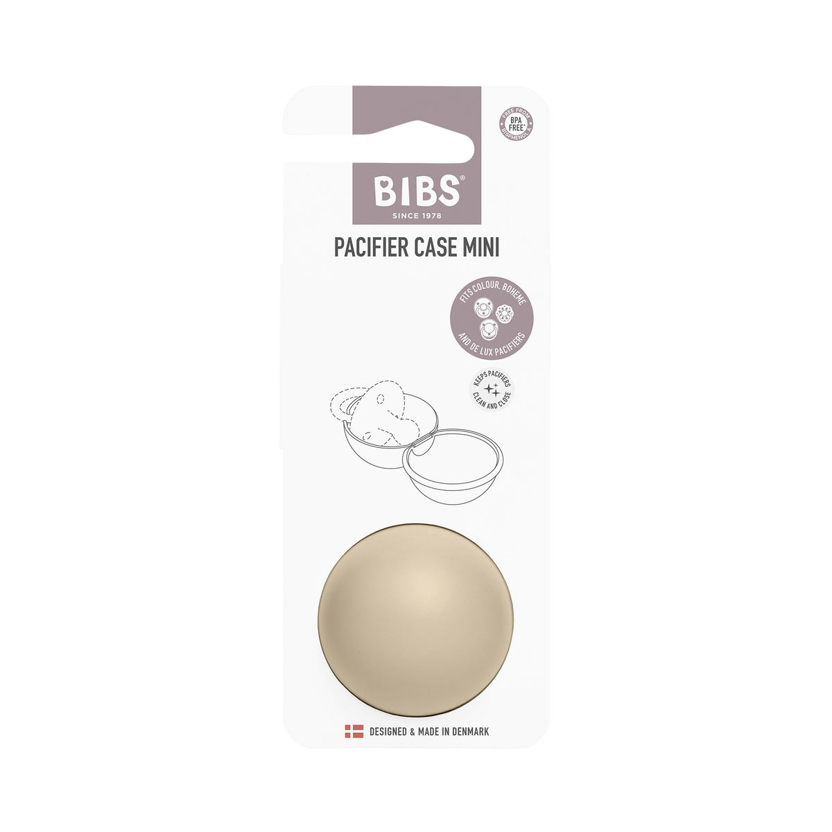 BIBS - Škatlica za dudo MINI - Vanilla - Luxbaby