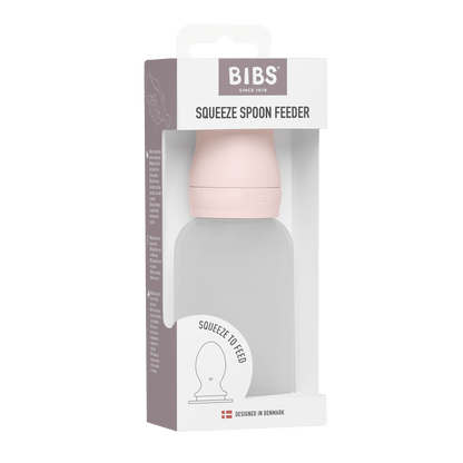 BIBS - Stisljiva steklenička z žličko za hranjenje - Petal - Luxbaby