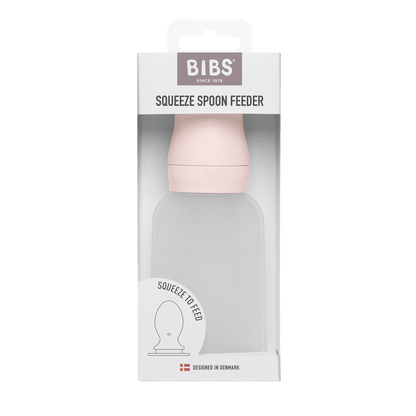 BIBS - Stisljiva steklenička z žličko za hranjenje - Petal - Luxbaby