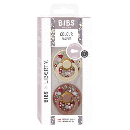BIBS x Liberty - Okrogla duda Colour, lateks - Chamomile Lawn Vanilla/Woodchuck