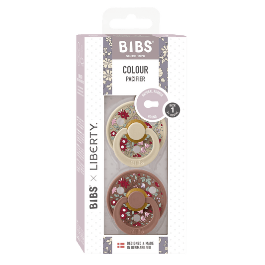 BIBS x Liberty - Okrogla duda Colour, lateks - Chamomile Lawn Vanilla/Woodchuck
