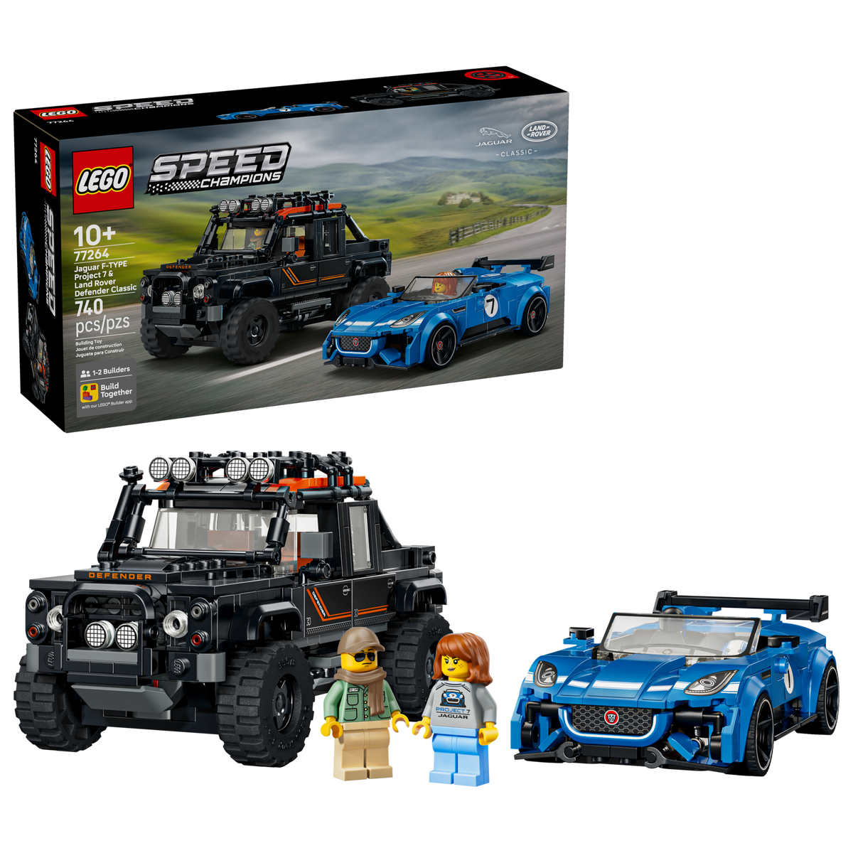 Lego Speed Champions - Jaguar Project 7 in Land Rover Defender (77264) - embalaza