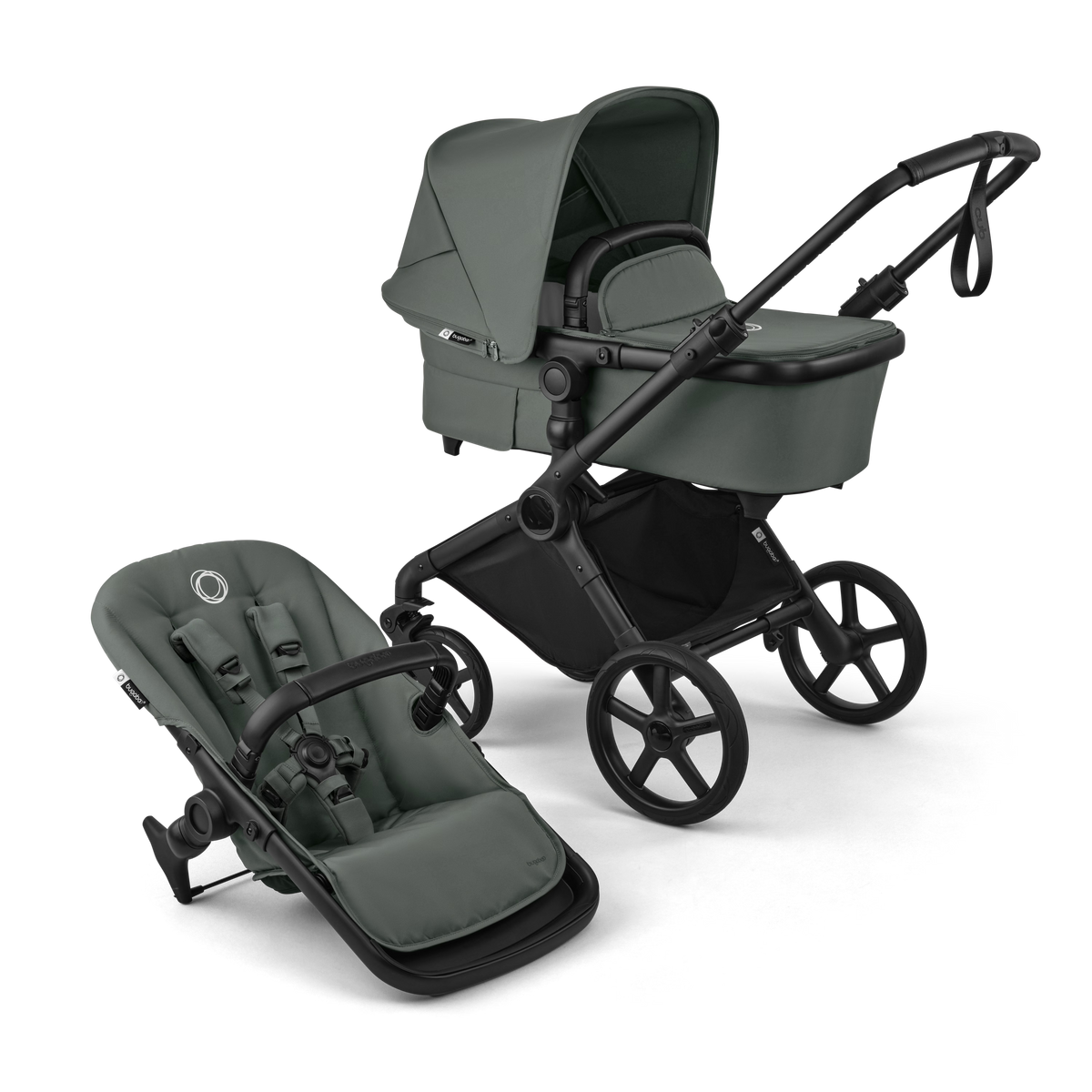 Bugaboo - Otroški voziček Cub - Forest Green (2v1)