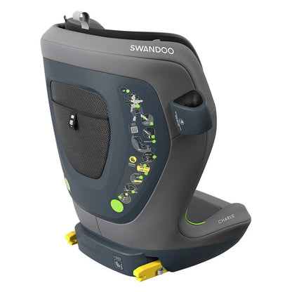 Swandoo - Otroški avtosedež Charlie™ i-Size (100-150 cm) - Grey - 1182325 Luxbaby