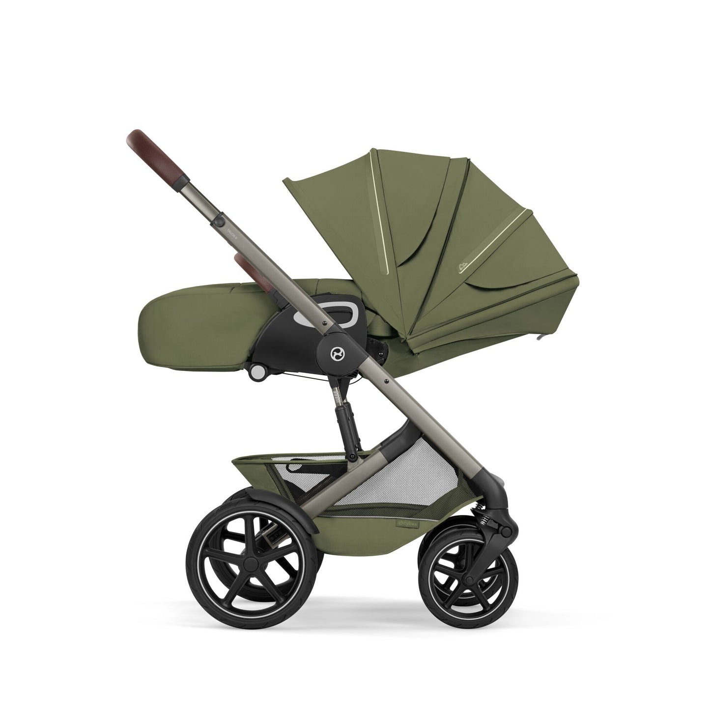 Cybex - Otroški voziček Talos S Lux z zložljivo košaro - Moss Green (2v1)
