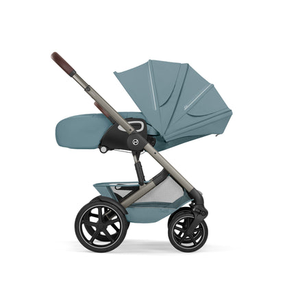 Cybex - Otroški voziček Talos S Lux z zložljivo košaro - Stormy Blue (2v1)