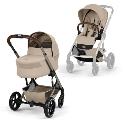 Cybex - Otroški voziček Balios S Lux 2026 - Almond Beige (2v1)