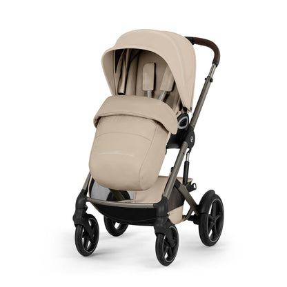 Cybex - Otroški voziček Talos S Lux z zložljivo košaro - Almond Beige (2v1)