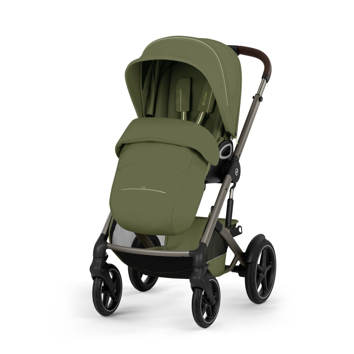 Cybex - Otroški voziček Talos S Lux z zložljivo košaro - Moss Green (2v1)