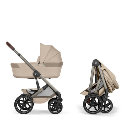 Cybex - Otroški voziček Talos S Lux z zložljivo košaro - Almond Beige (2v1)