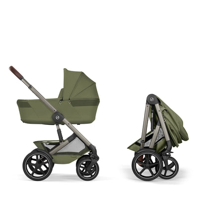 Cybex - Otroški voziček Talos S Lux z zložljivo košaro - Moss Green (2v1)