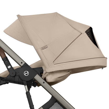 Cybex - Otroški voziček Balios S Lux z zložljivo košaro - Almond Beige (2v1)