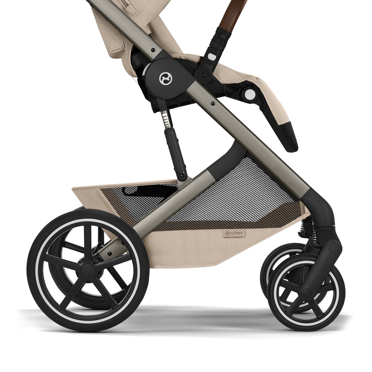 Cybex - Otroški voziček Balios S Lux z zložljivo košaro - Almond Beige (2v1)