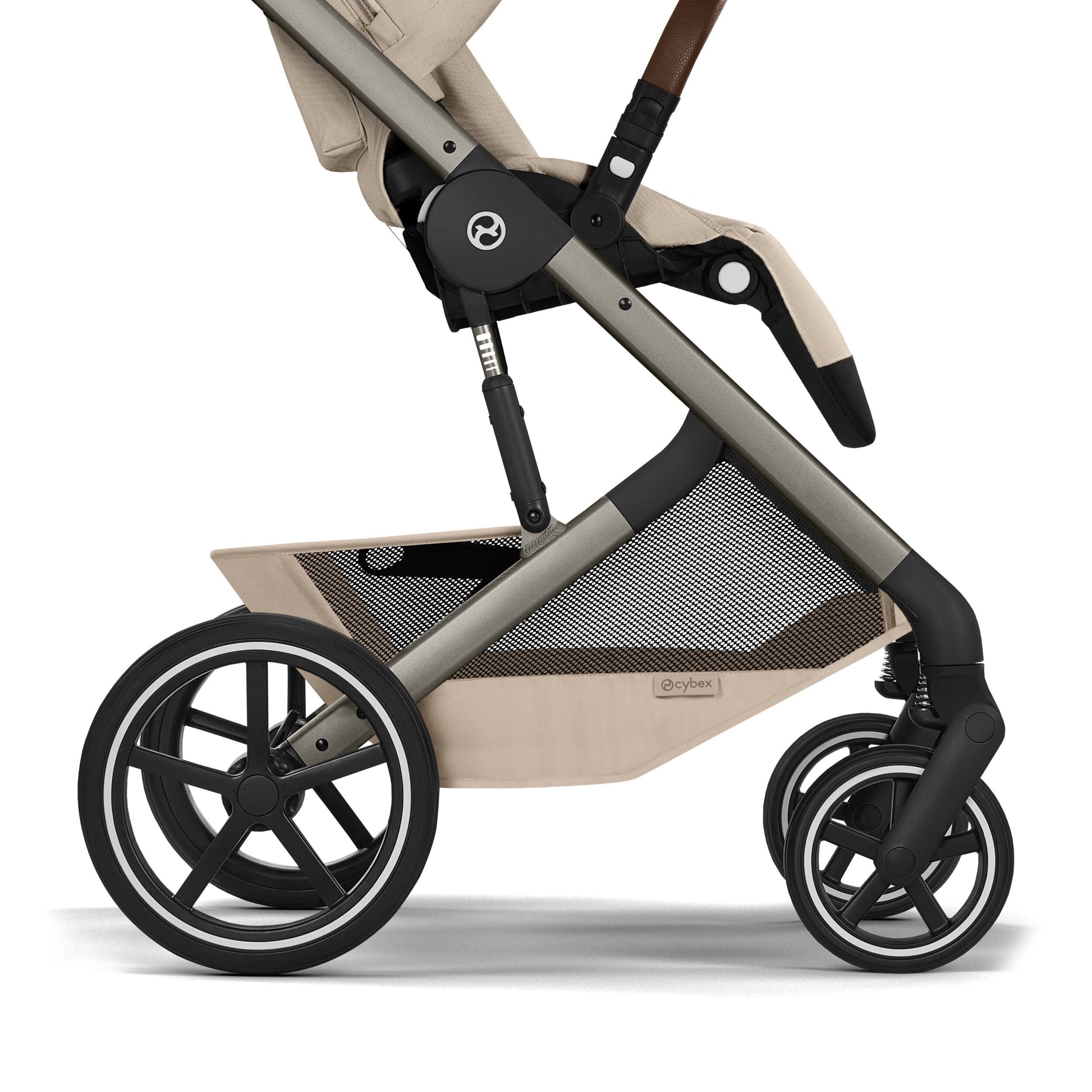 Cybex - Otroški voziček Balios S Lux z zložljivo košaro - Almond Beige (2v1)